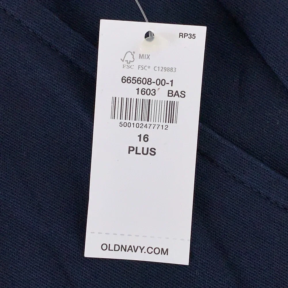 Old Navy Boys Size 16 Plus Blue Slim Fit Chino School Uniform Pants NWT